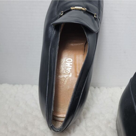 Vintage Salvatore Ferragamo Horsebit Loafers Men’s Size 9 EE Black Leather main image 10